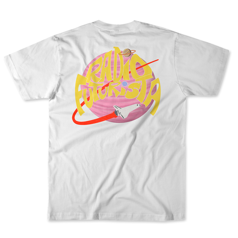 T-SHIRT BLANC "RADIO FUTURISTA"